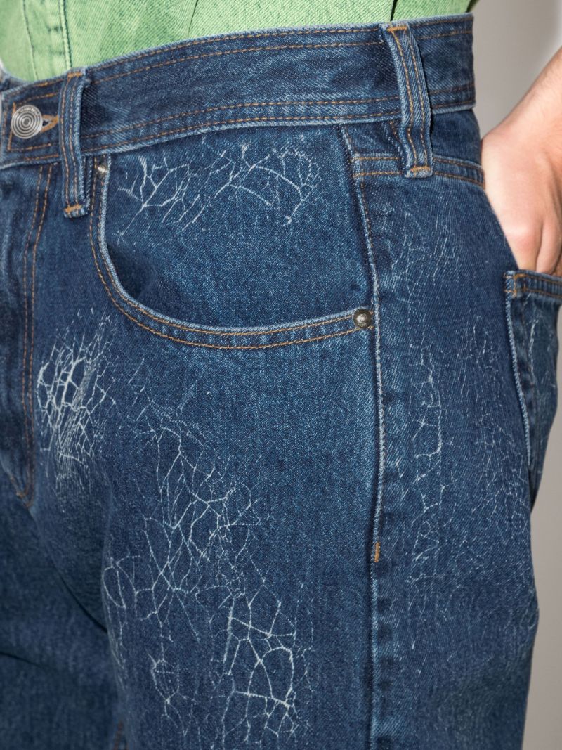 X Kamil Abbas X Browns Focus Blue Ushi Printed Jeans
