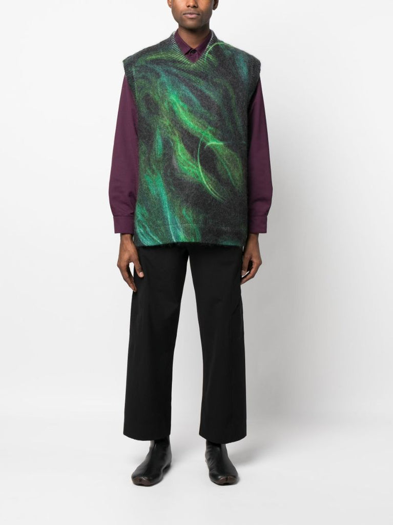 X Kamil Abbas X Browns Focus Green Rezyane Sweater Vest