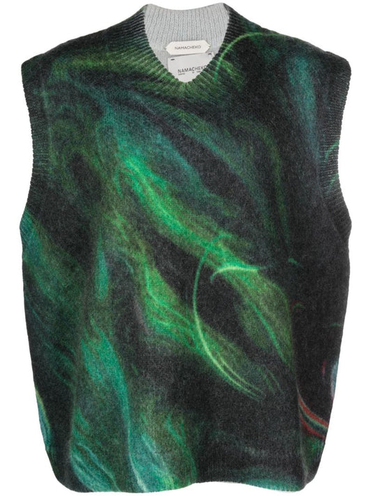 X Kamil Abbas X Browns Focus Green Rezyane Sweater Vest