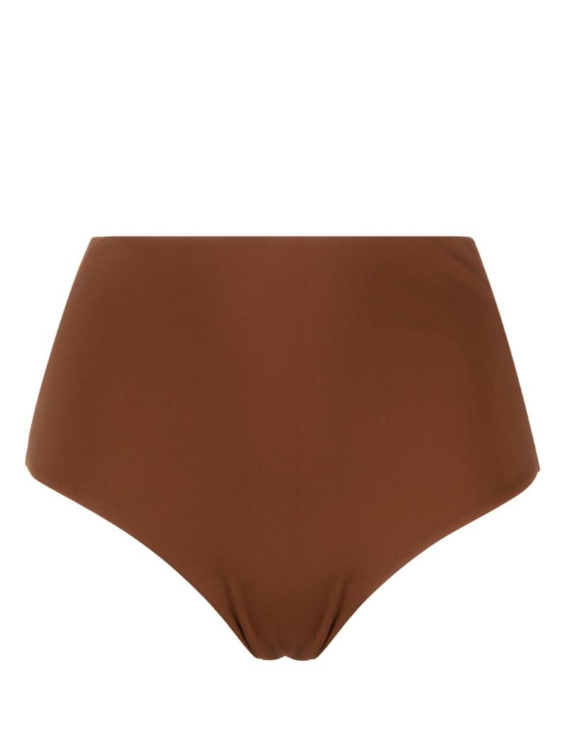 X Ziah Brown High-waisted Bikini Bottoms