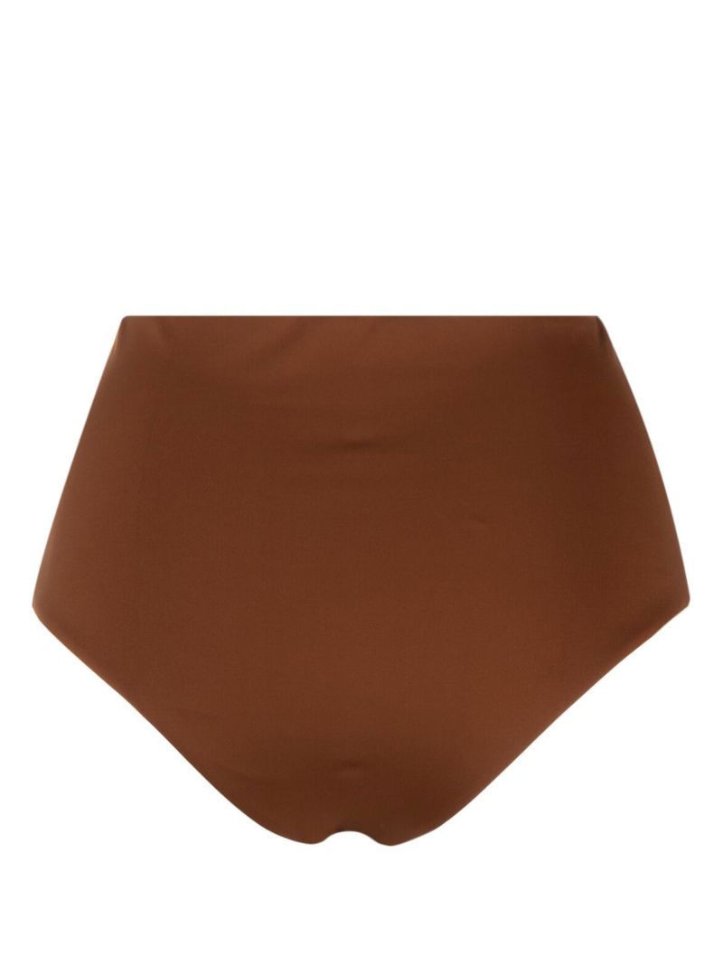 X Ziah Brown High-waisted Bikini Bottoms