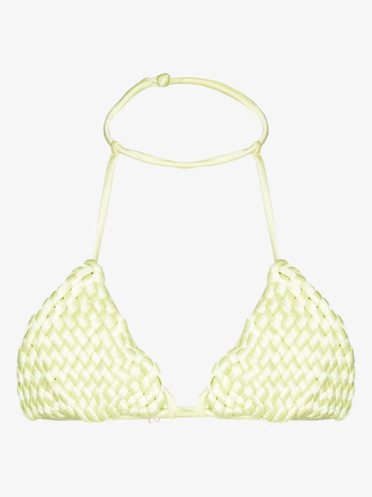 Woven Triangle Bikini Top