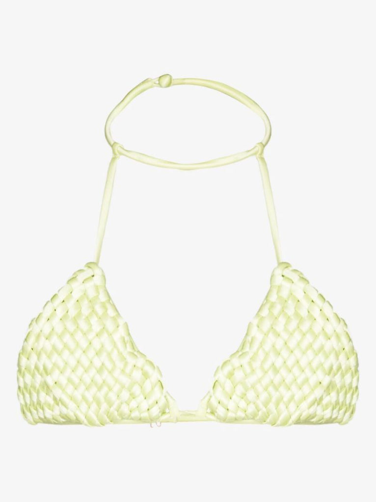 Woven Triangle Bikini Top