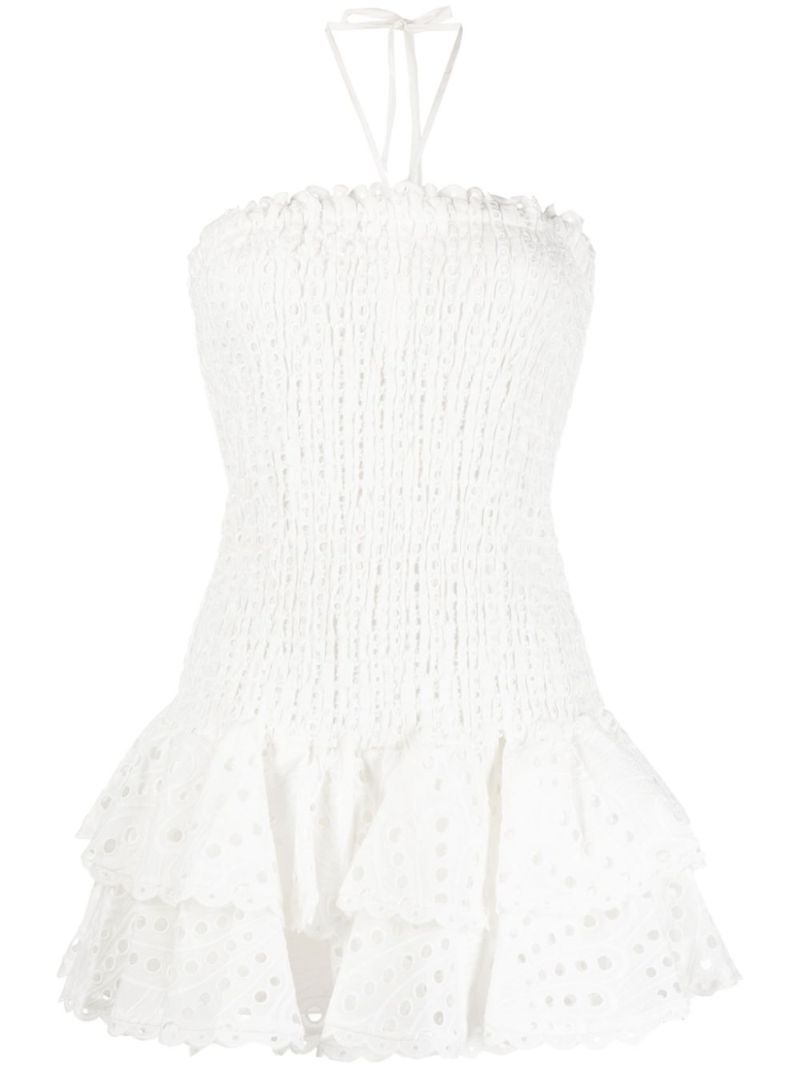 White Megan Broderie Anglaise Mini Dress