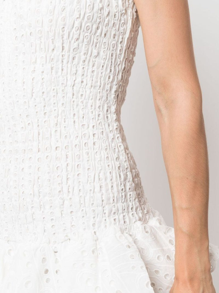 White Megan Broderie Anglaise Mini Dress