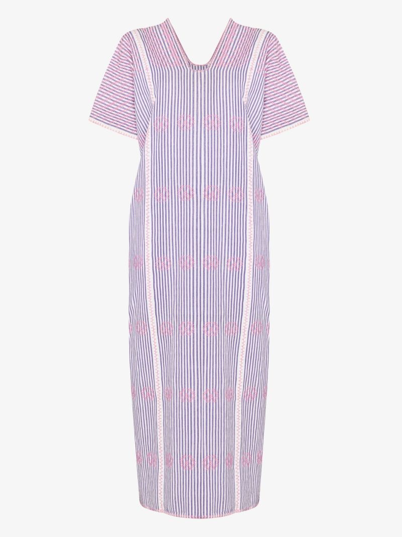 No. 274 Striped Midi Kaftan Dress