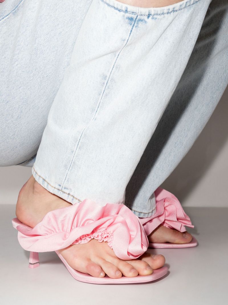 Pink Celeste 30 Ruffle Trim Sandals