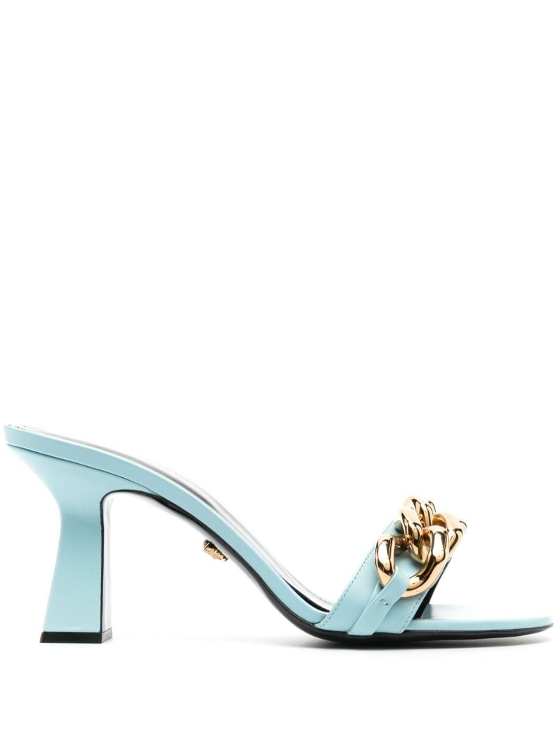 Blue Medusa Chain 70 Leather Mules