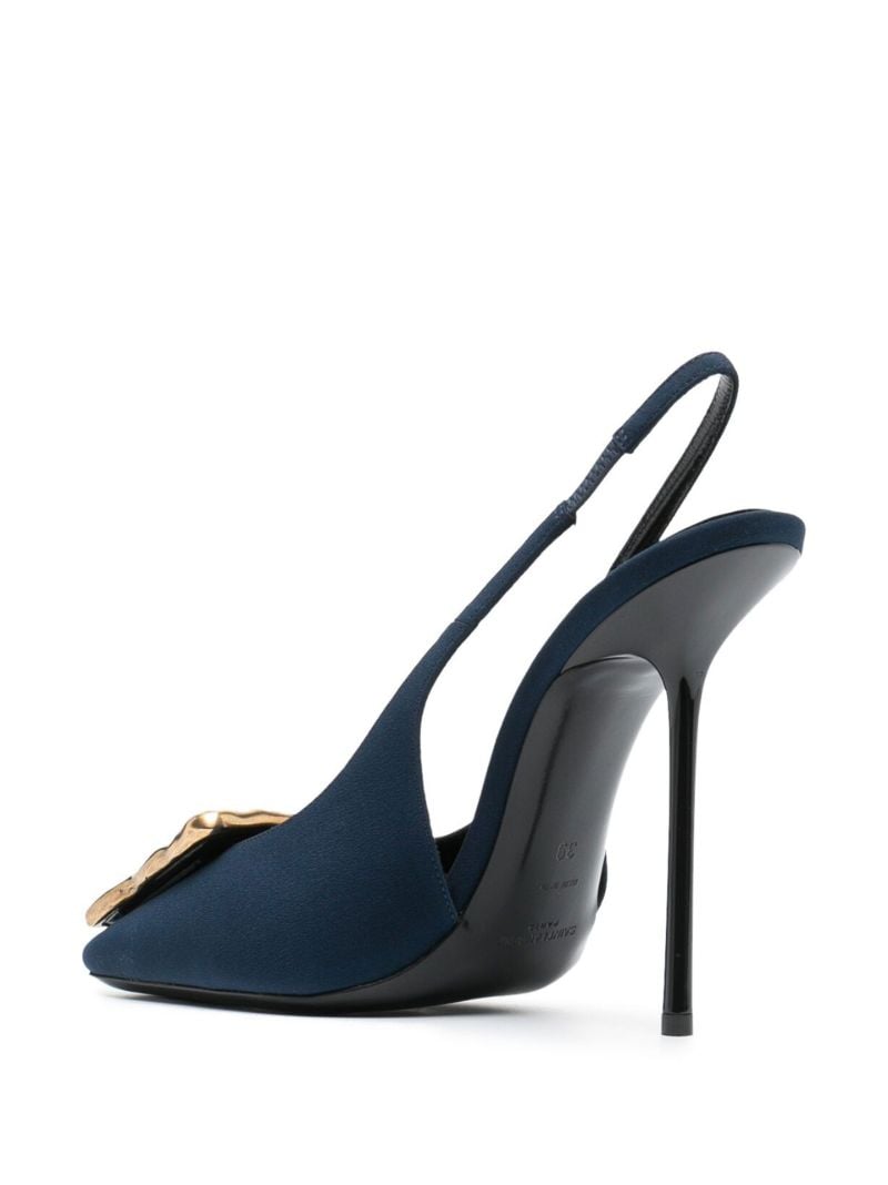 Blue Maxine 115 Satin Slingback Pumps