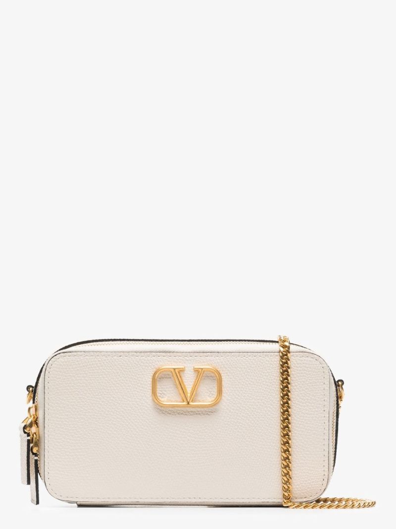 White Vlogo Leather Mini Bag