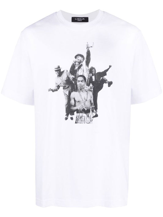 White Printed Organic Cotton T-shirt