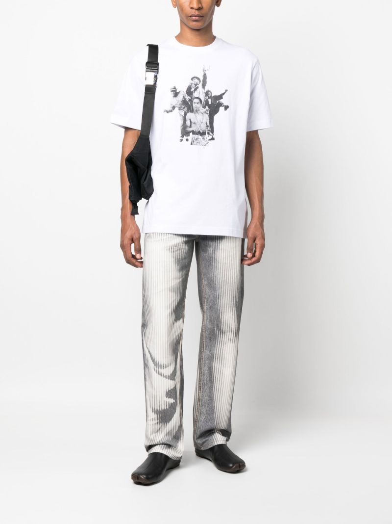 White Printed Organic Cotton T-shirt