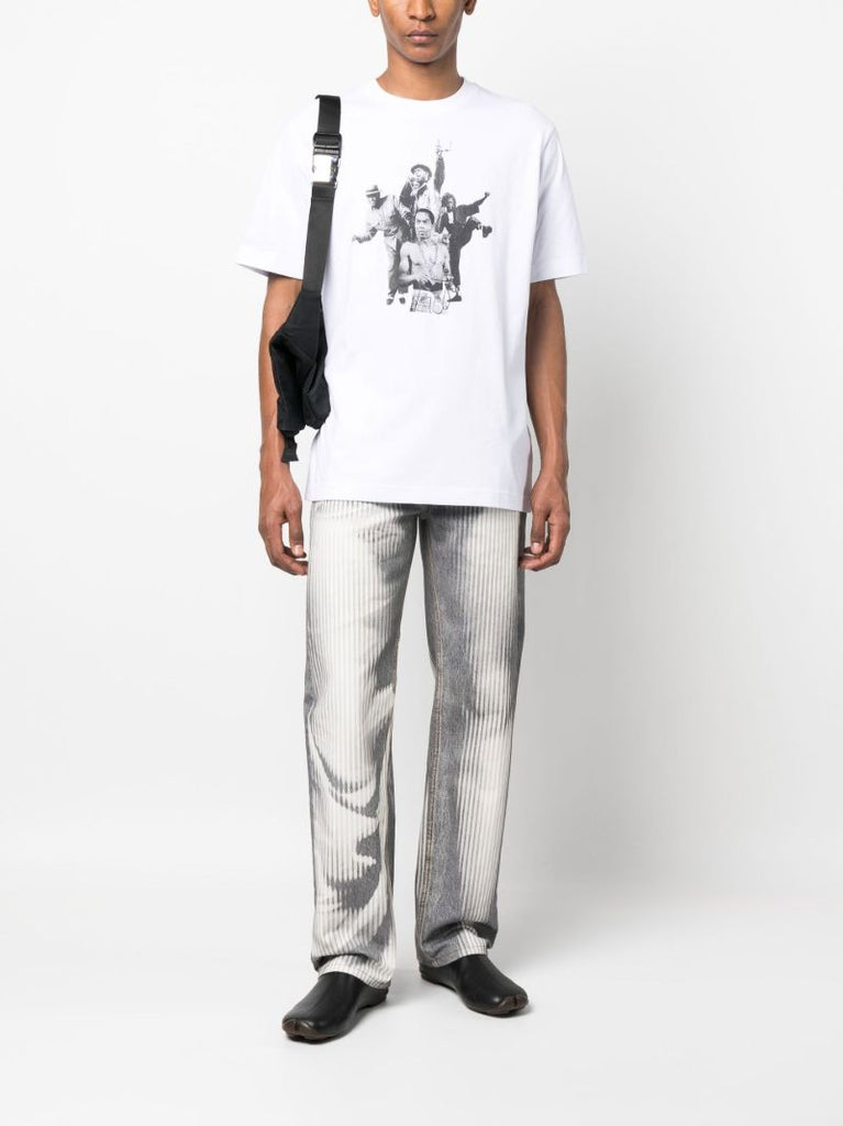 White Printed Organic Cotton T-shirt