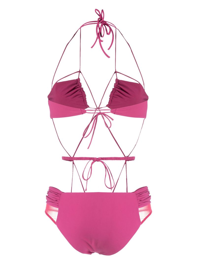 Pink Ruched Swimsuit