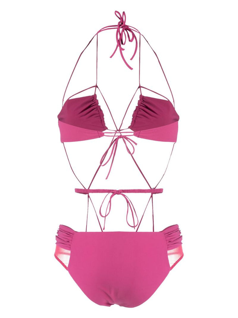 Pink Ruched Swimsuit
