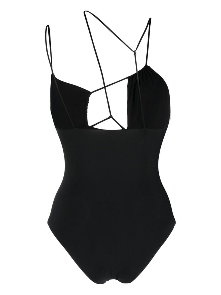 Black Strap Detail Swimsuit