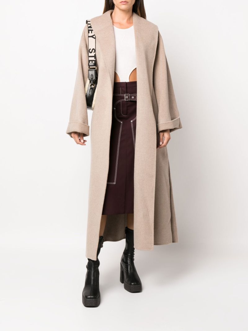 Purple A-line Buckled Midi Skirt