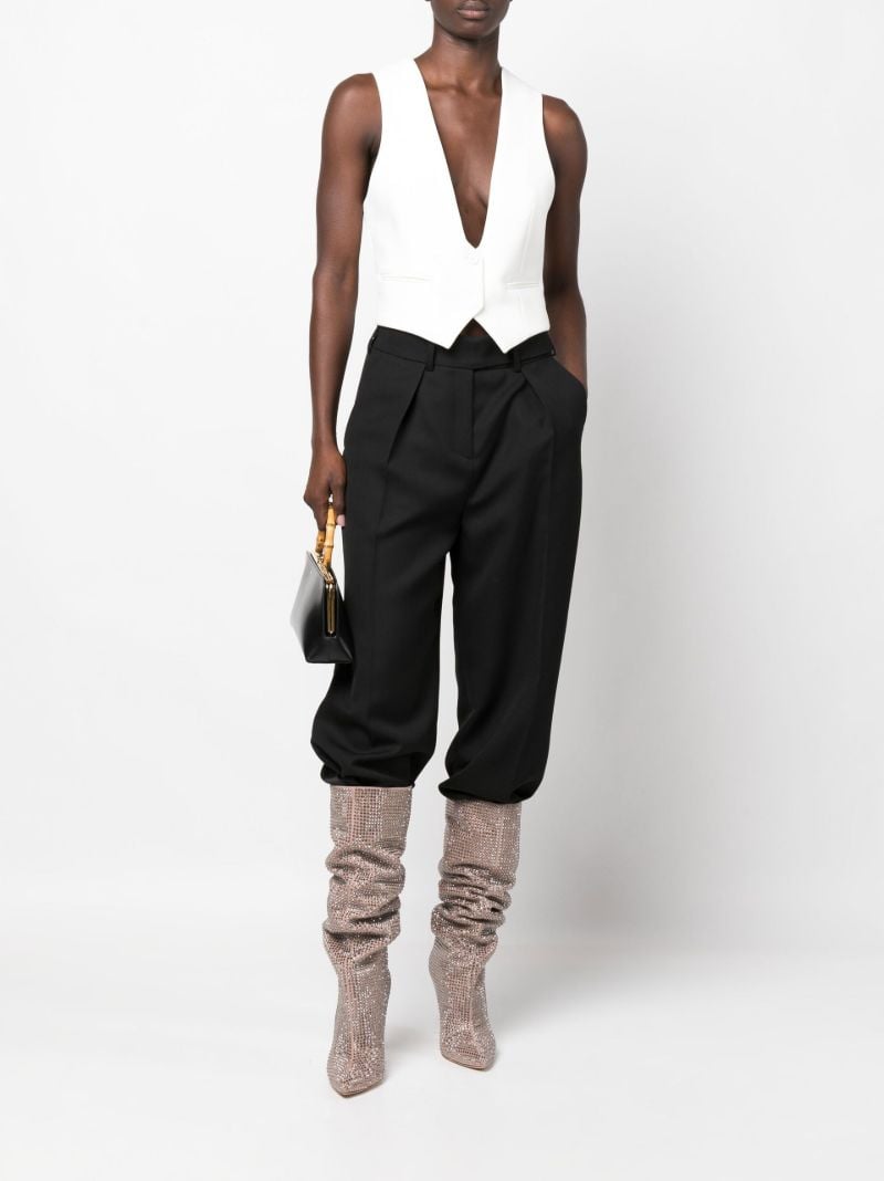 White V-neck Waistcoat