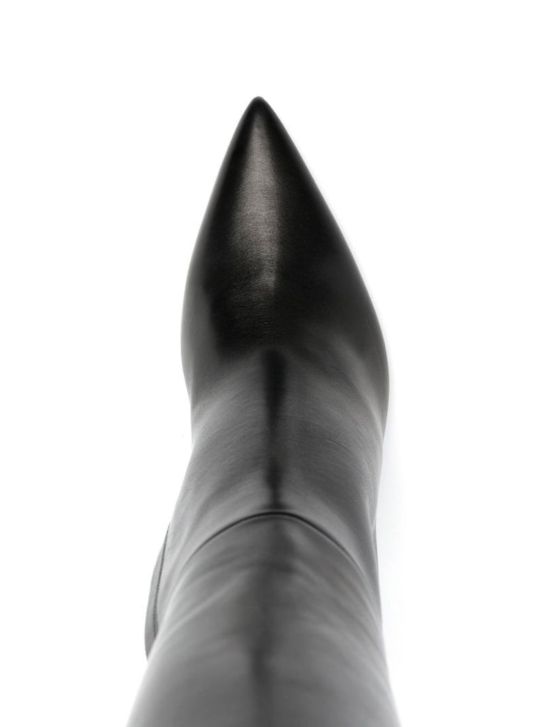 Black 105 Knee-high Leather Boots