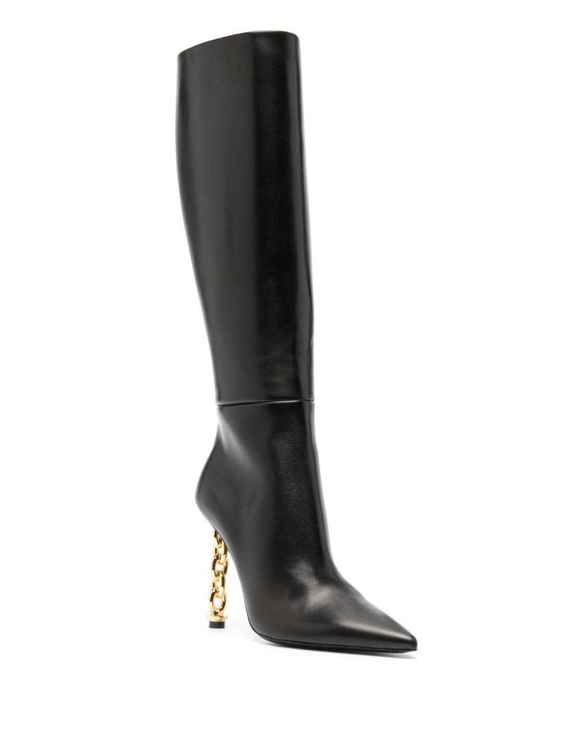 Black 105 Knee-high Leather Boots