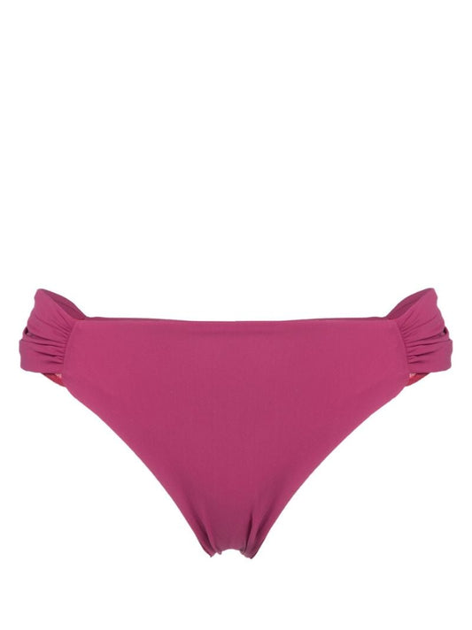 Pink Ruched Bikini Bottoms