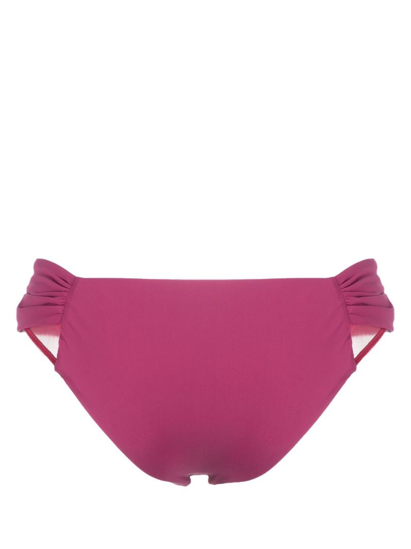 Pink Ruched Bikini Bottoms