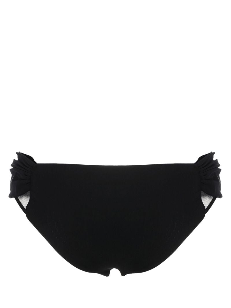 Black Ruched Bikini Bottoms