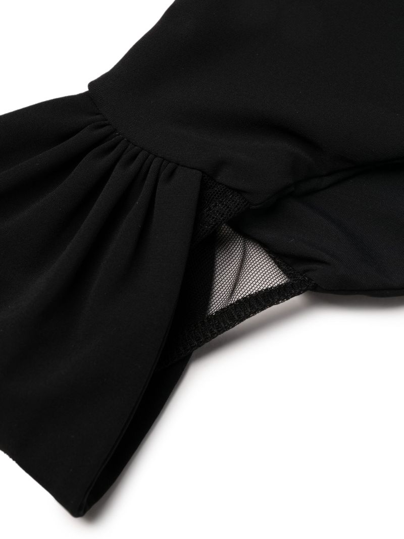 Black Ruched Bikini Bottoms