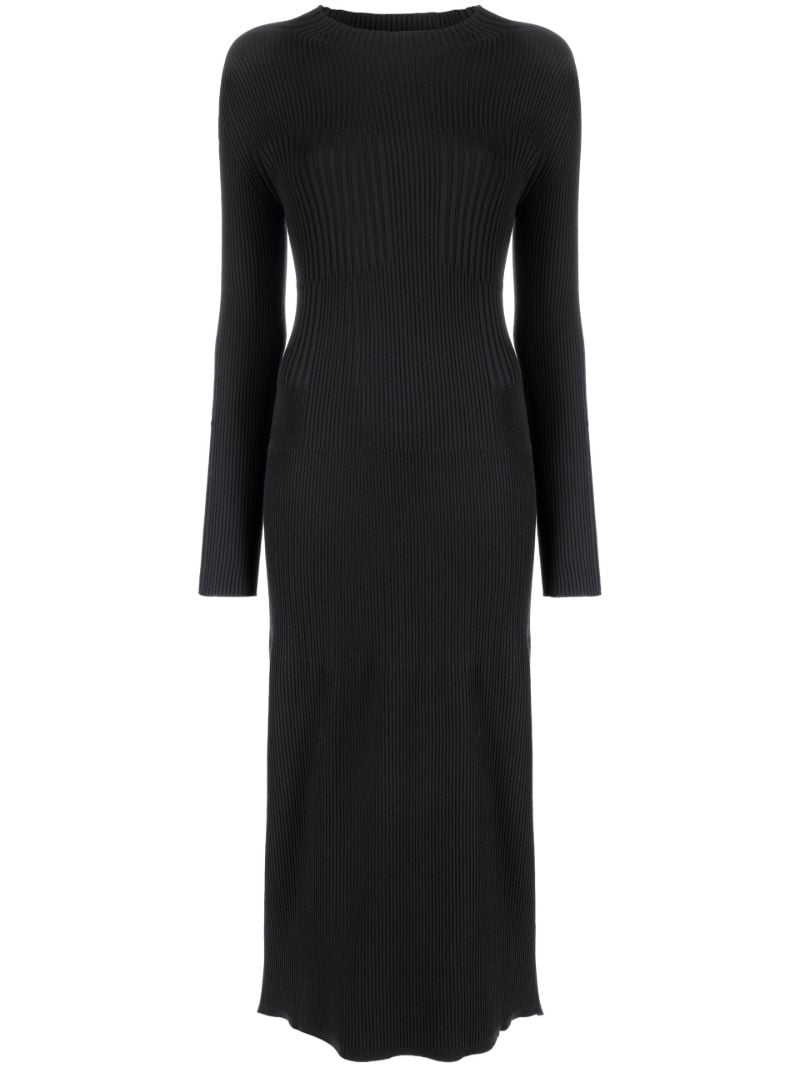 Black Lara Cut-out Knitted Midi Dress