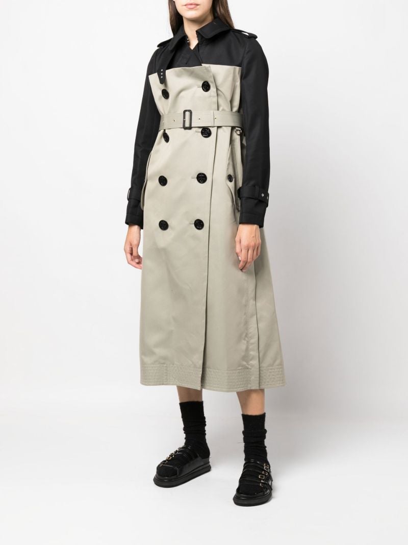 Neutral Panelled Cotton Trench Coat