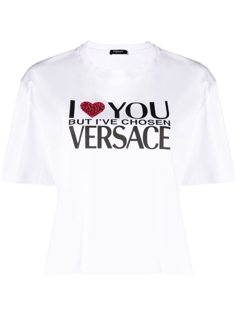 White I Love You Cotton T-shirt