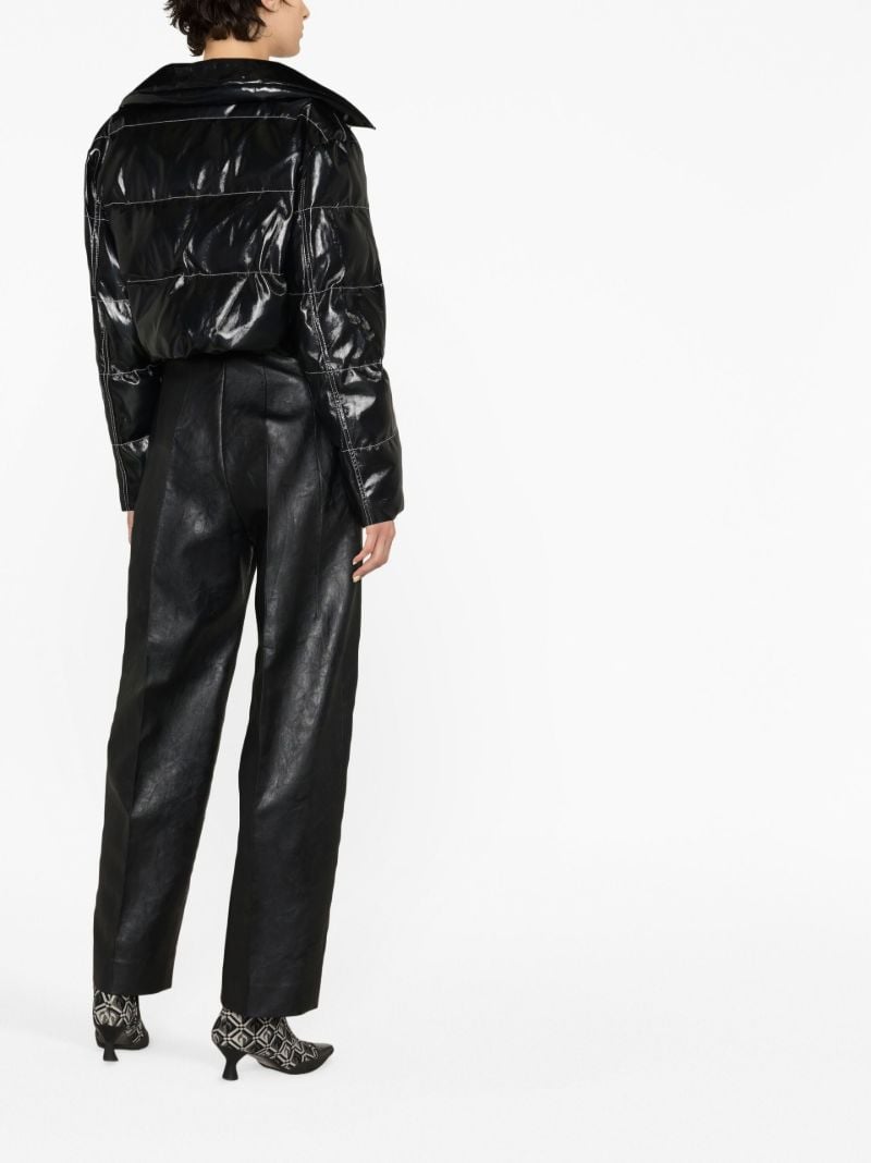 Black Ace Cropped Quilted Jacket