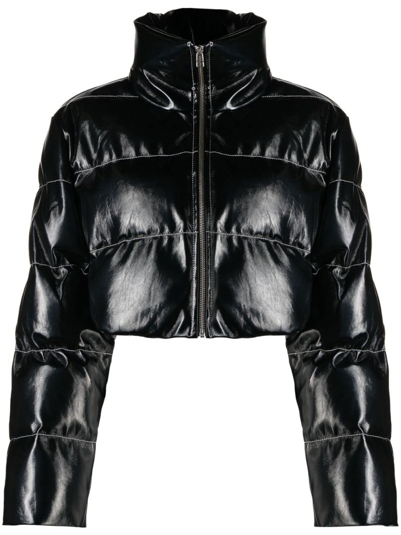 Black Ace Cropped Quilted Jacket