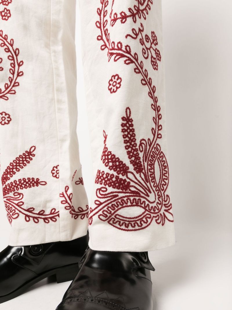White Pilea Straight-leg Trousers