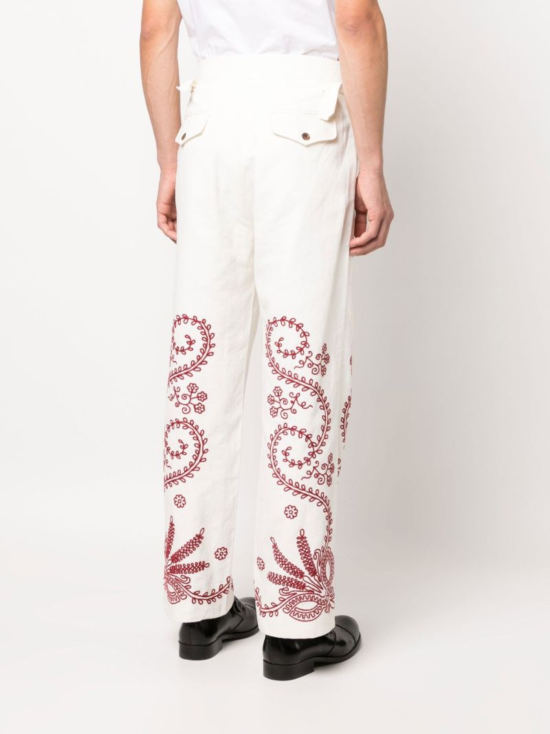 White Pilea Straight-leg Trousers