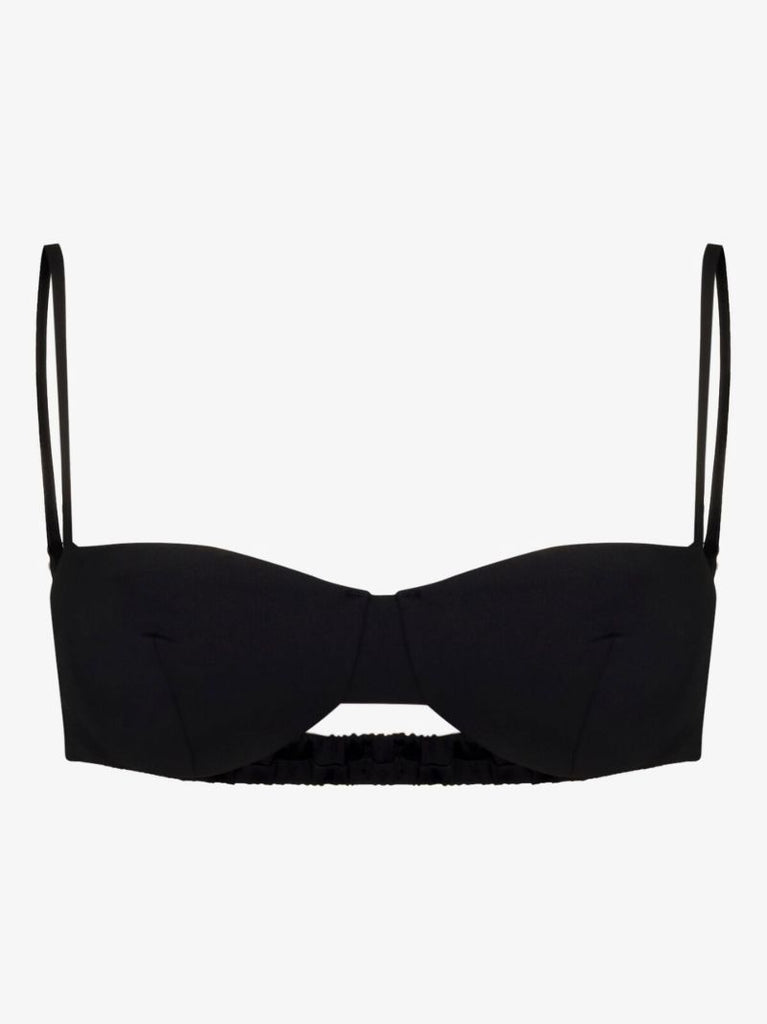 X Ziah Black Bardot Bikini Top