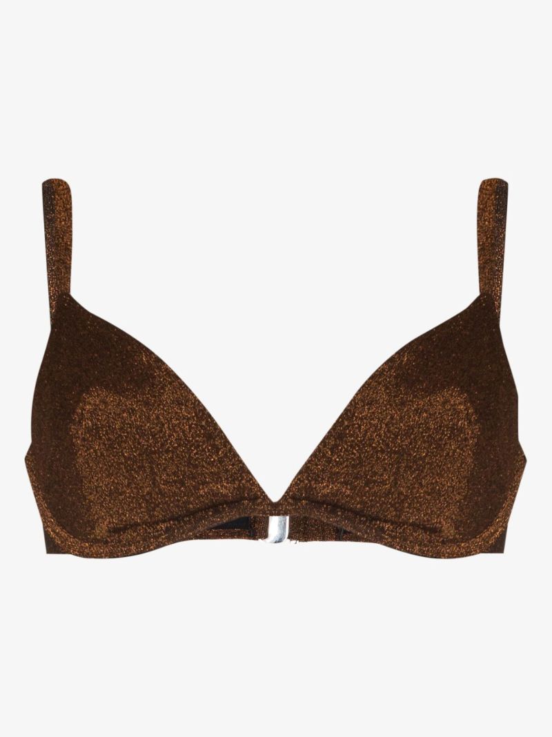 Brown Triangle Underwire Bikini Top