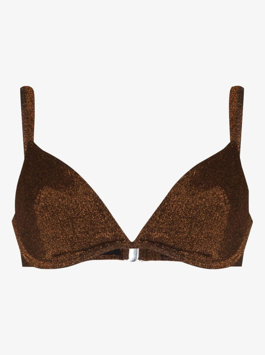 Brown Triangle Underwire Bikini Top