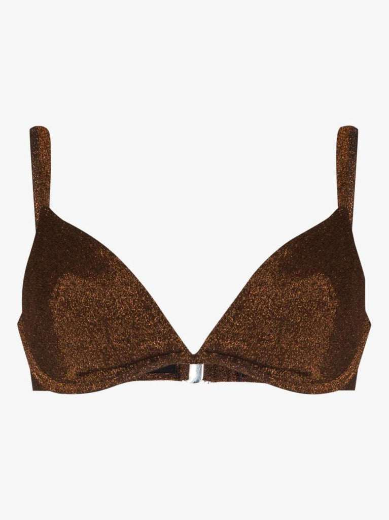 Brown Triangle Underwire Bikini Top