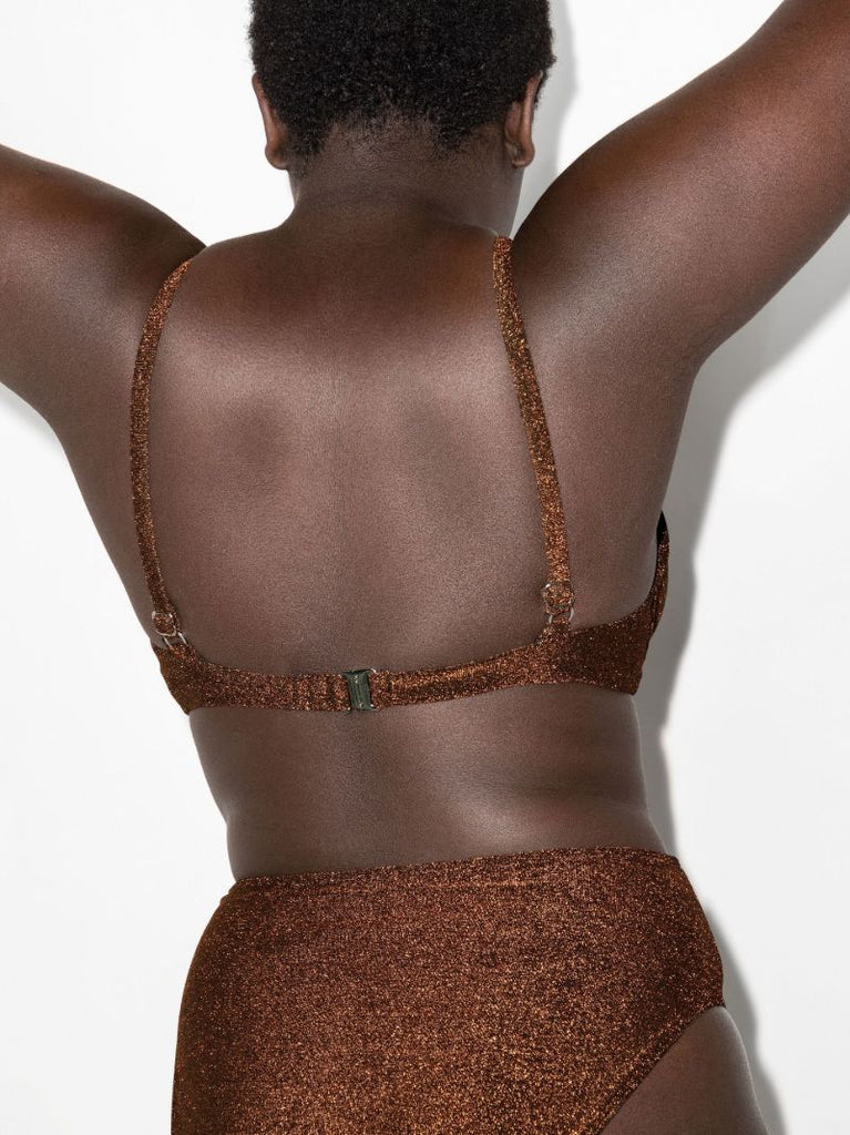 Brown Triangle Underwire Bikini Top