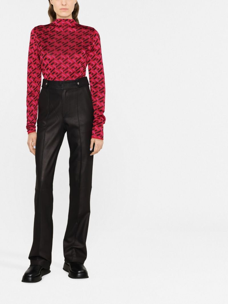 Red La Greca Monogram Top