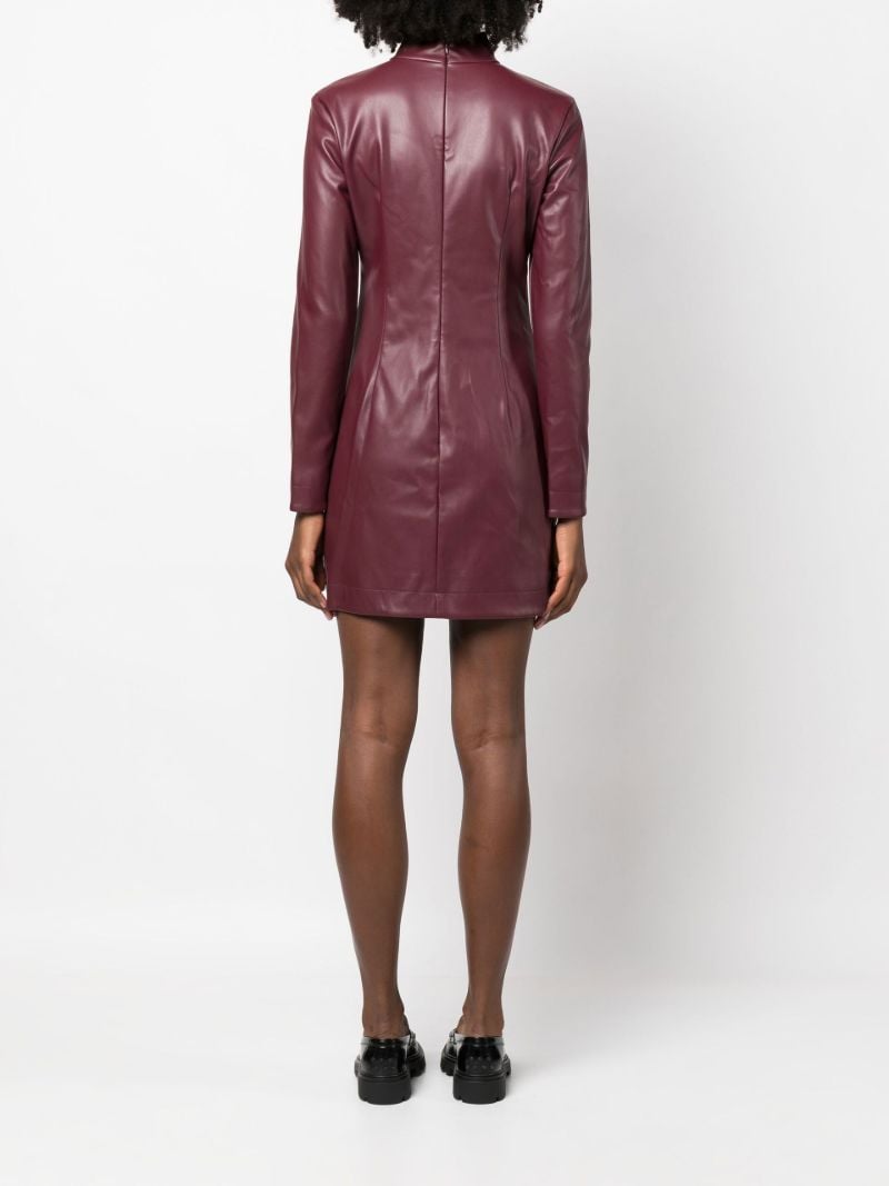 Red Mock Neck Mini Dress