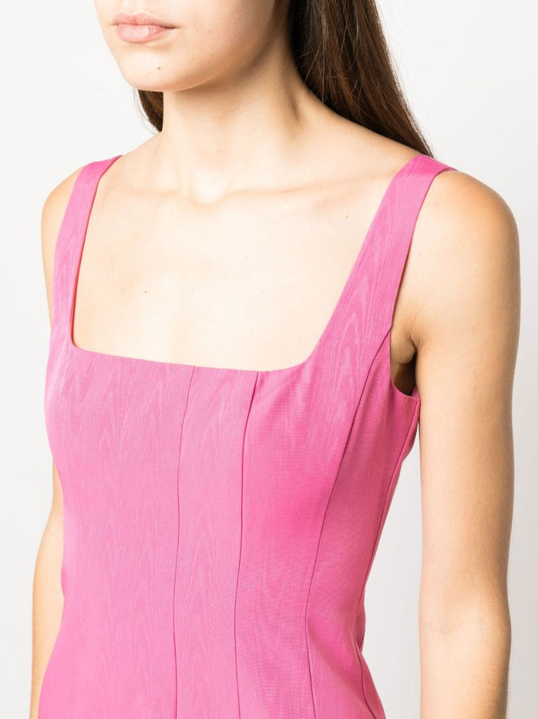 Pink Portrait Column Cotton Dress