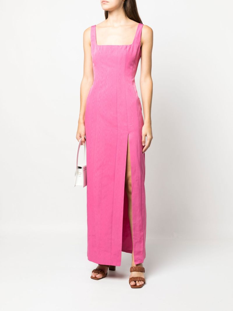 Pink Portrait Column Cotton Dress