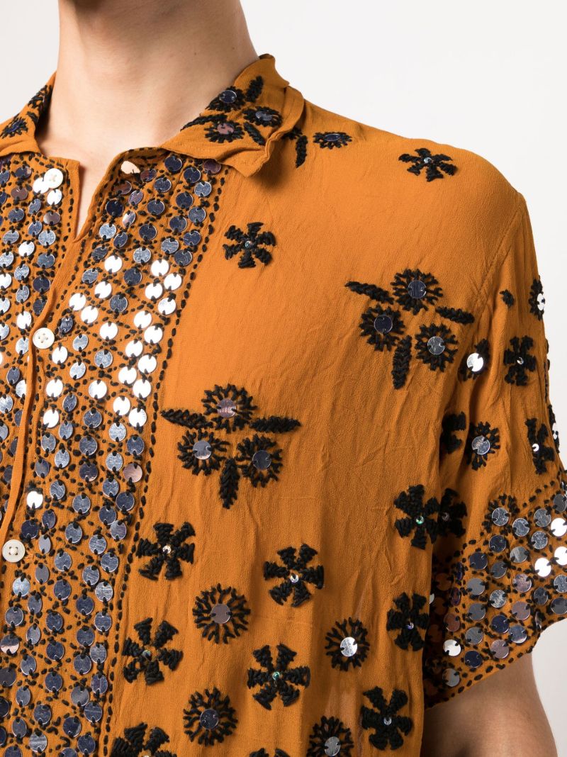 Brown Chunney Embroidered Shirt