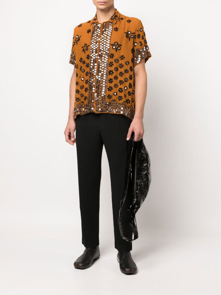 Brown Chunney Embroidered Shirt
