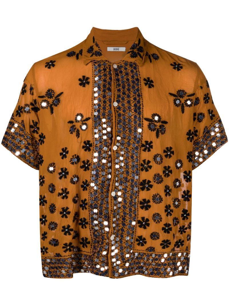 Brown Chunney Embroidered Shirt