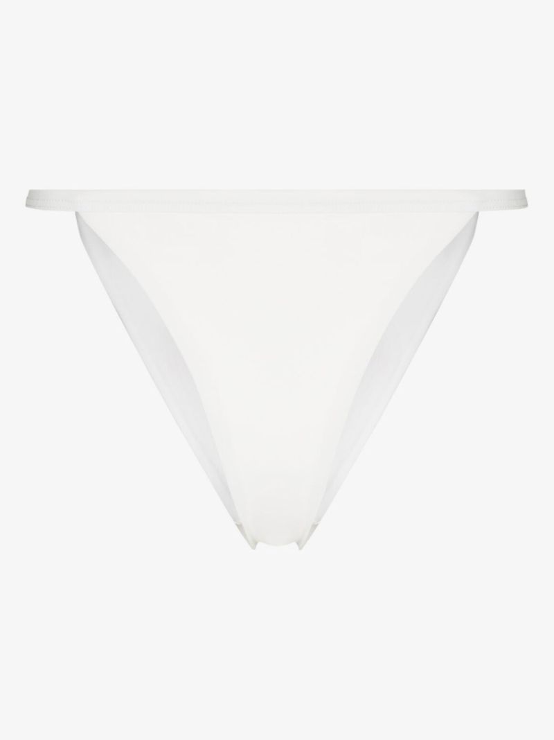White the Bare Bikini Bottoms