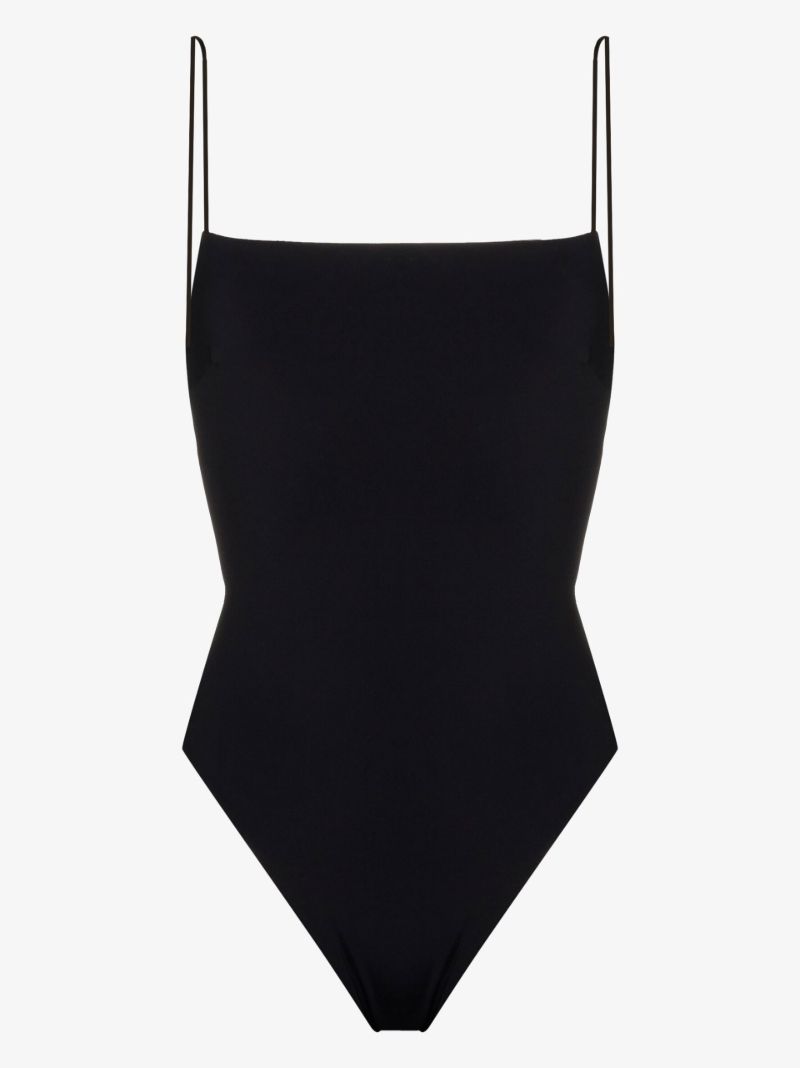 X Ziah Black Fine Strap Swimsuit