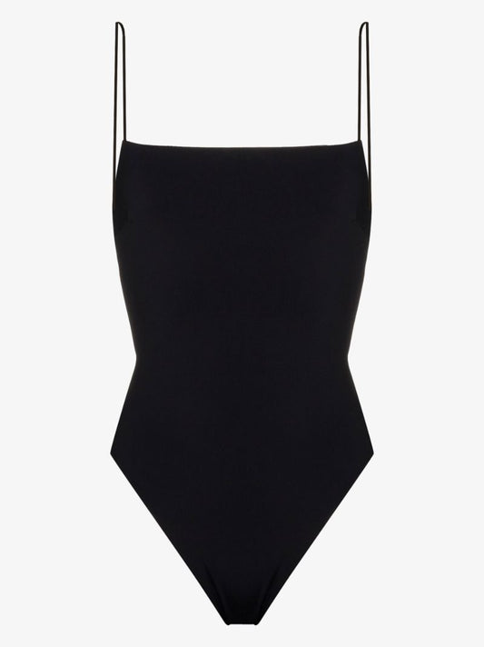 X Ziah Black Fine Strap Swimsuit